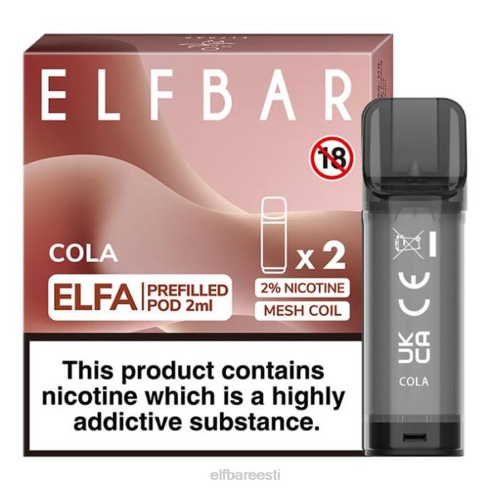elfbar elfa eeltäidetud kaun - 2ml - 20mg (2 pakki) 46F6R109 koola