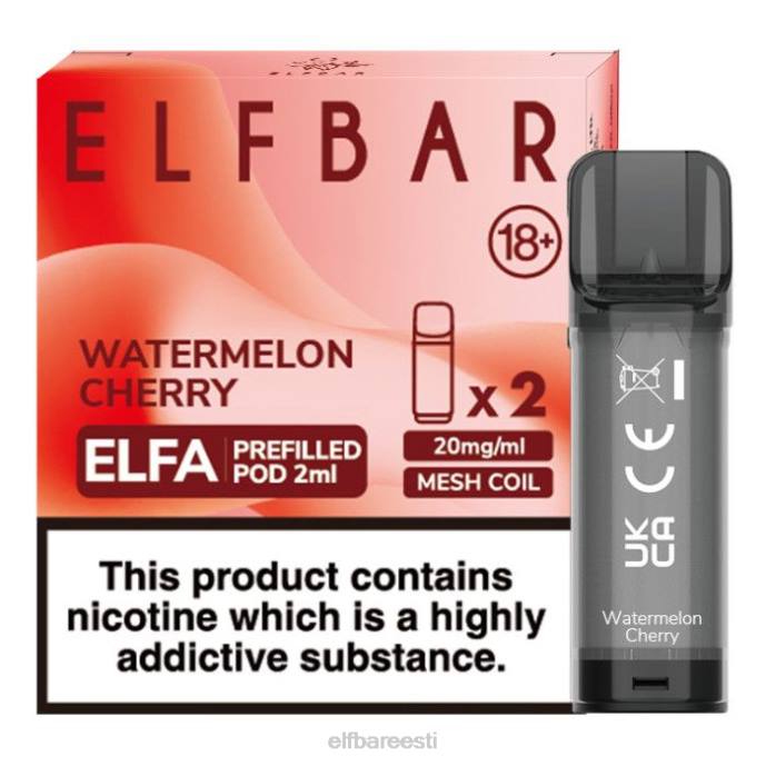 elfbar elfa eeltäidetud kaun - 2ml - 20mg (2 pakki) 46F6R121 arbuusi kirss