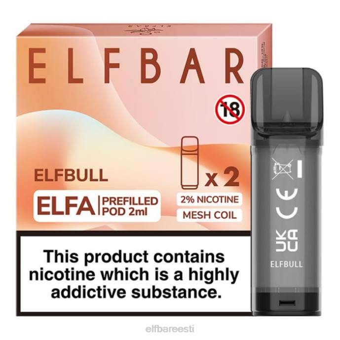 elfbar elfa eeltäidetud kaun - 2ml - 20mg (2 pakki) 46F6R128 päkapikupull