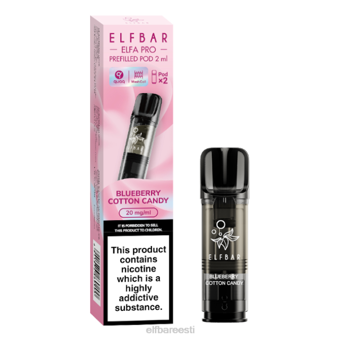 elfbar elfa pro eeltäidetud kaunad - 20mg - 2tk 46F6R97 mustikapilv