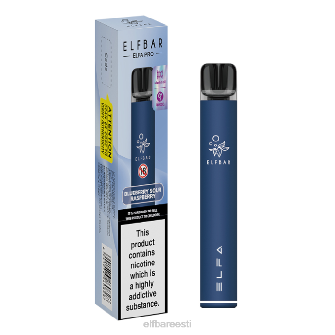 elfbar elfa pro pod kit - laetav 46F6R68 must + sinine razz limonaadi eeltäidetud kaun