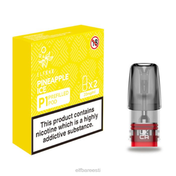 elfbar mate 500 p1 eeltäidetud kauna - 20 mg (2 pakki) ananassijää 46F6R151