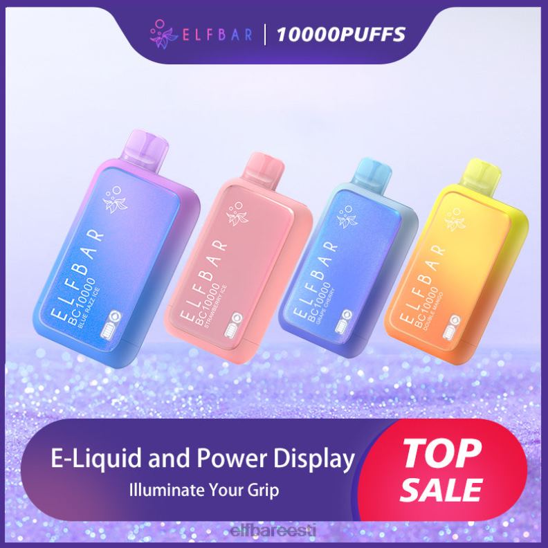 24H0X10 ELFBAR parima maitsega ühekordne vape bc10000 tippmüük sinine razz jää
