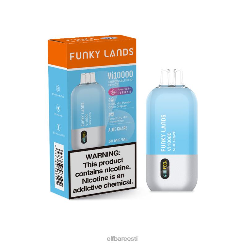 24H0X149 ELFBAR funky lands parima maitsega ühekordne vape vi10000 viinamarjasari aaloe viinamari