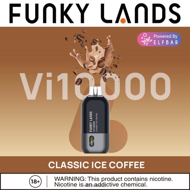 24H0X155 ELFBAR funky landsi parima maitsega ühekordne vape vi10000 jääsari klassikaline jääkohv