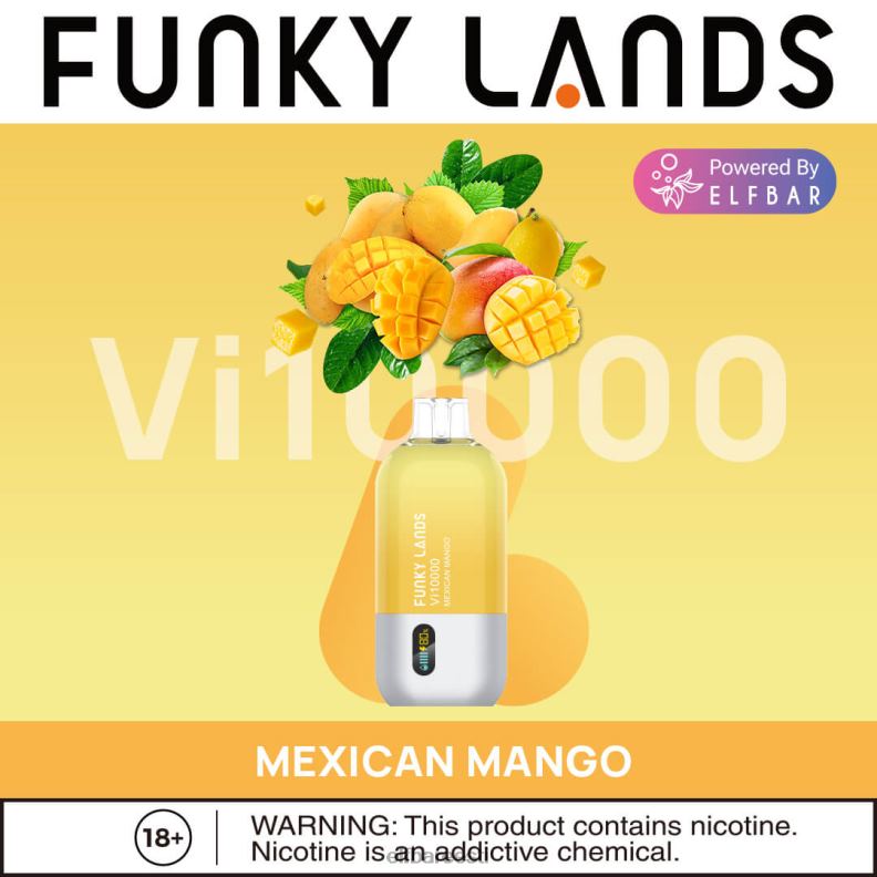 24H0X166 ELFBAR funky lands ühekordne vape vi10000 puffs mehhiko mango