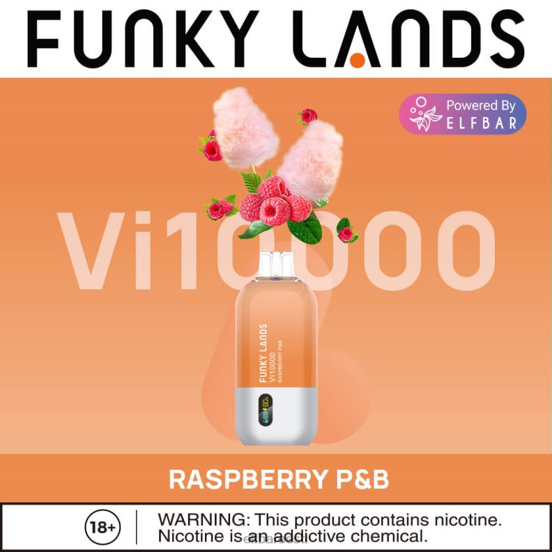 24H0X167 ELFBAR funky lands ühekordne vape vi10000 puffs vaarikas p&b