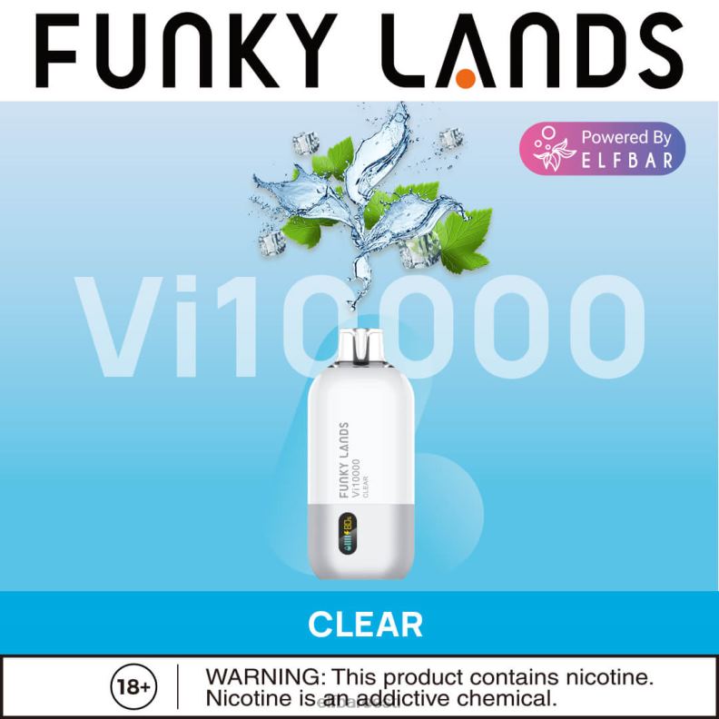 24H0X169 ELFBAR funky lands ühekordne vape vi10000 puffs selge