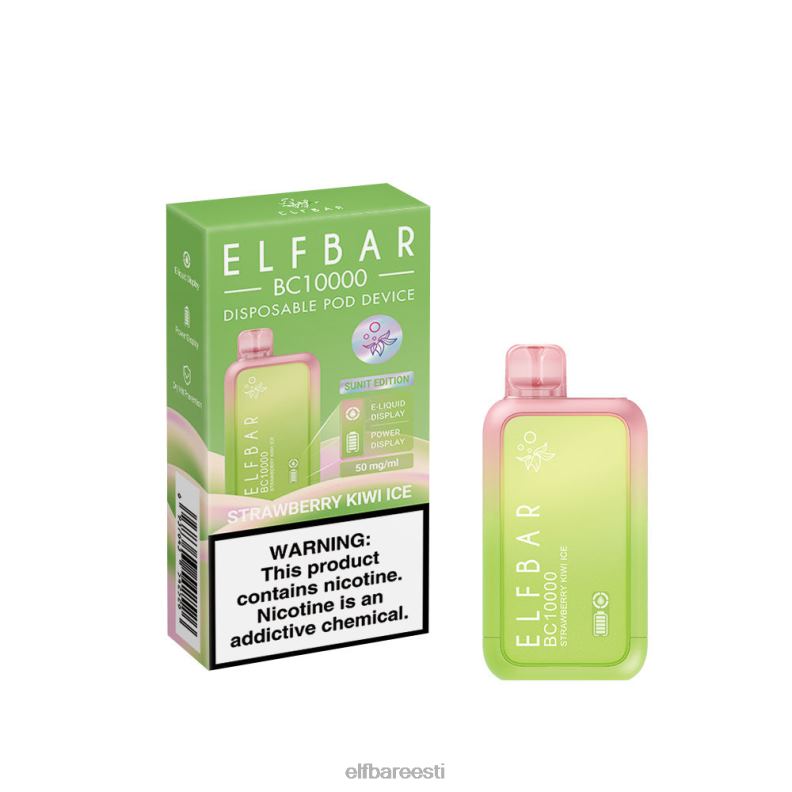 24H0X2 ELFBAR parima maitsega ühekordselt kasutatav vape bc10000 jääsari maasika kiivi jää