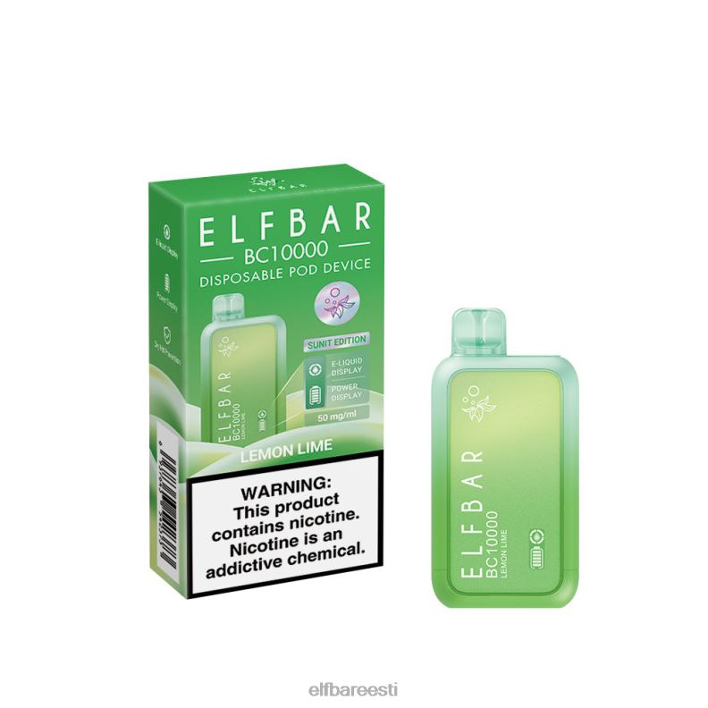 24H0X41 ELFBAR ühekordne vape uus bc10000 10000puffs sidruni laim