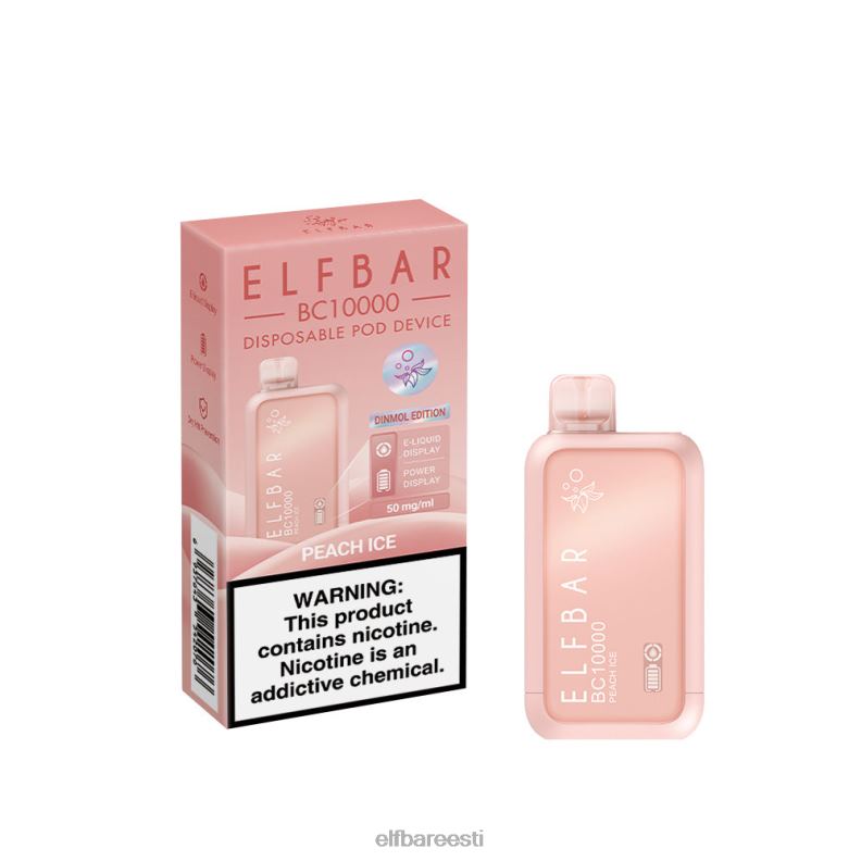 24H0X53 ELFBAR ühekordne vape uus bc10000 10000puffs virsiku jää