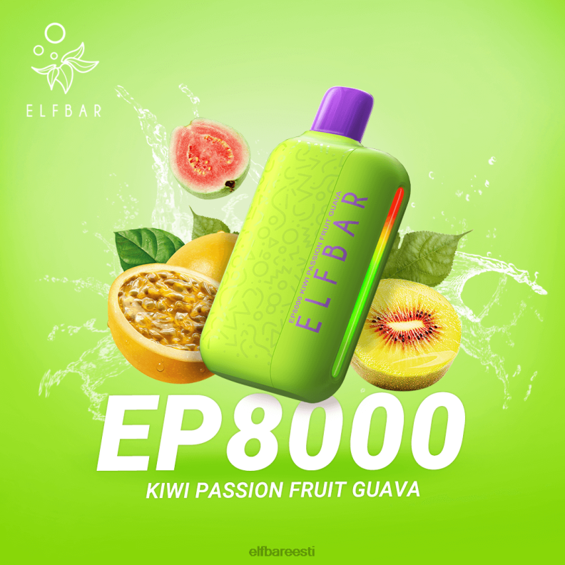 24H0X60 ELFBAR ühekordsed vape uued ep8000 pahvid kiivi kannatuspuu guajaav