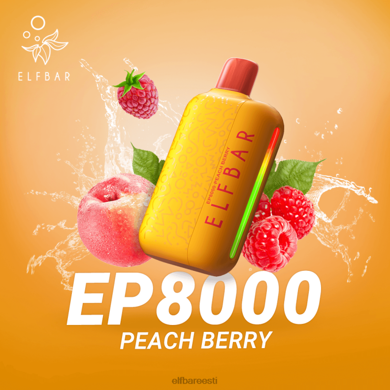24H0X64 ELFBAR ühekordsed vape uued ep8000 pahvid virsiku marja