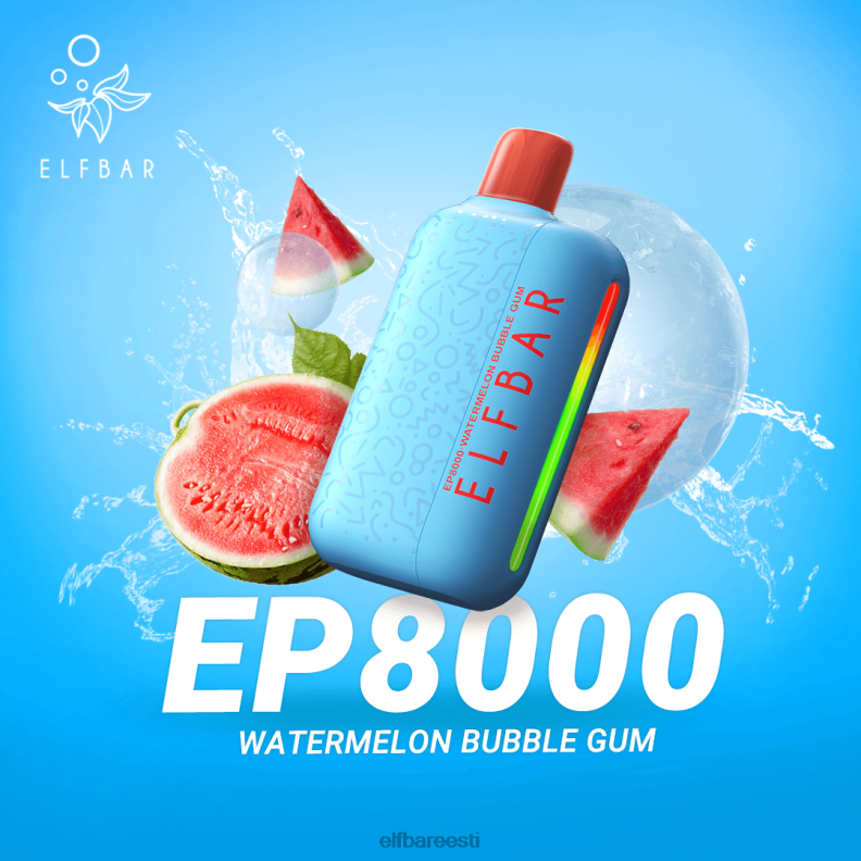 24H0X66 ELFBAR ühekordsed vape uued ep8000 pahvid arbuusi närimiskumm