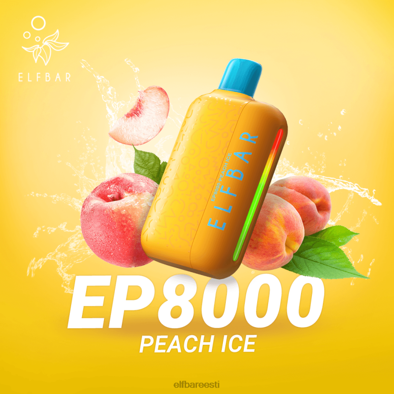 24H0X69 ELFBAR ühekordsed vape uued ep8000 pahvid virsiku jää