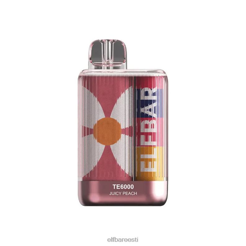 24H0X85 ELFBAR ühekordsed vape te6000 pahvid mahlane virsik