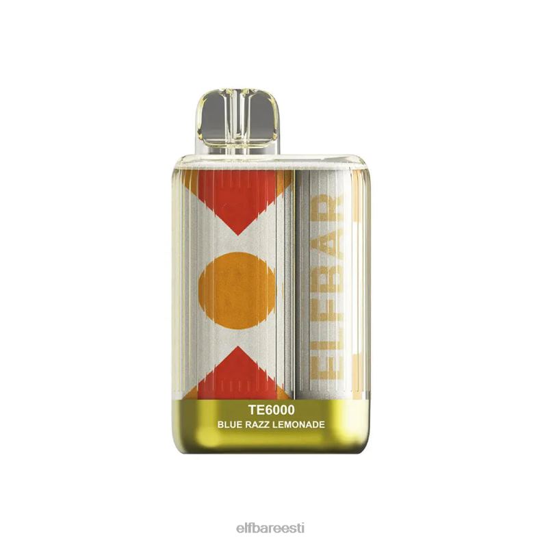 24H0X90 ELFBAR ühekordsed vape te6000 pahvid sinine razzi limonaad