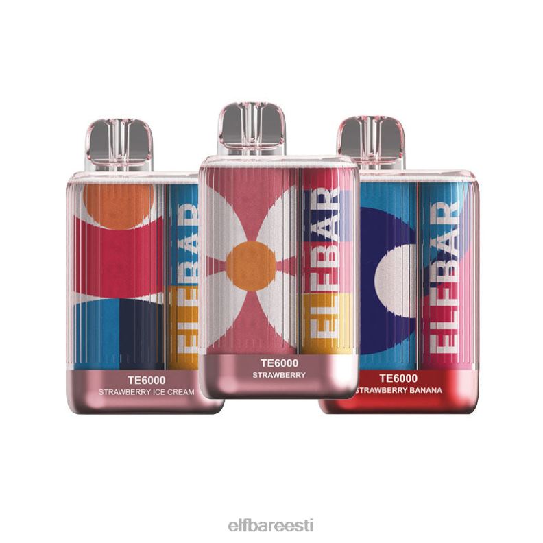 24H0X93 ELFBAR ühekordsed vape te6000 maasikakombod maasikajäätis