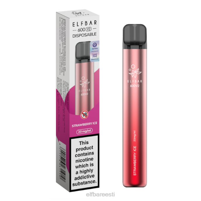 elfbar 600v2 ühekordne vape - 20mg 46F6R14 maasikajää