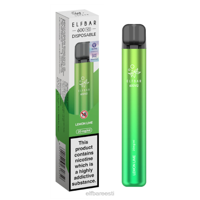 elfbar 600v2 ühekordne vape - 20mg 46F6R15 sidruni laim