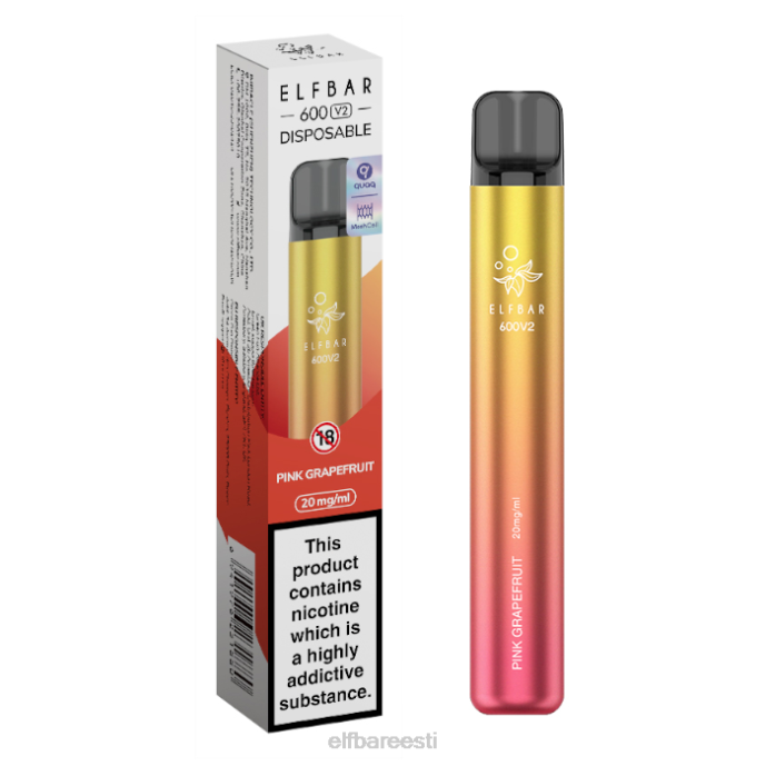 elfbar 600v2 ühekordne vape - 20mg 46F6R19 roosa greip