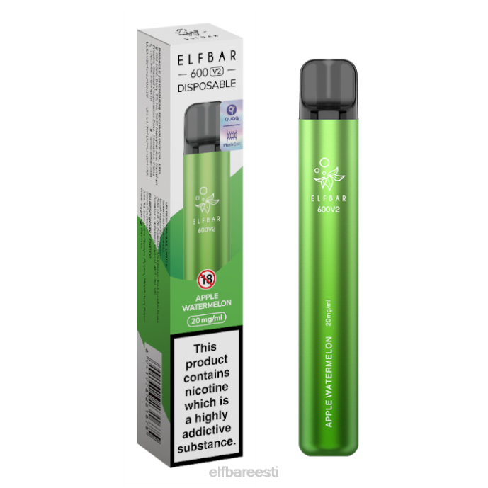 elfbar 600v2 ühekordne vape - 20mg 46F6R21 õun arbuus