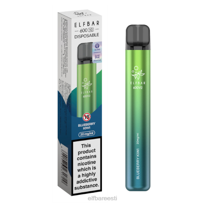 elfbar 600v2 ühekordne vape - 20mg 46F6R23 mustika kiivi