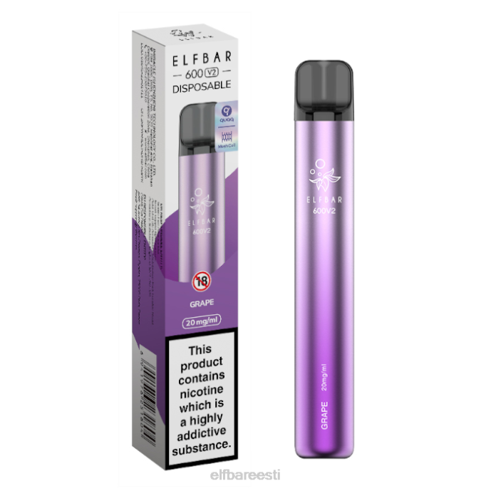 elfbar 600v2 ühekordne vape - 20mg 46F6R2 viinamari