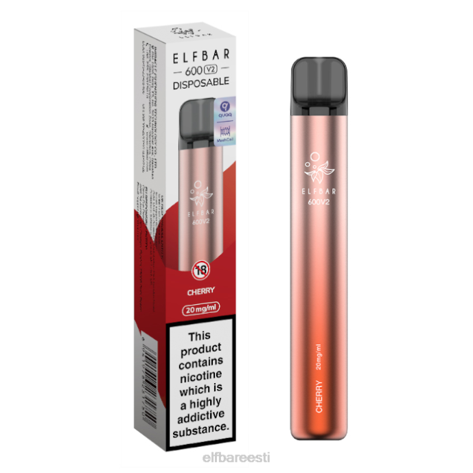 elfbar 600v2 ühekordne vape - 20mg 46F6R5 kirss