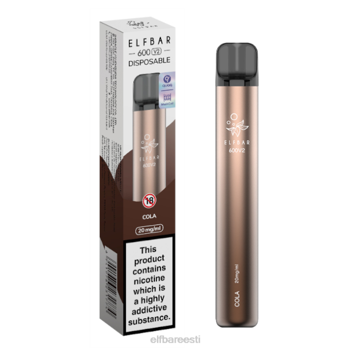 elfbar 600v2 ühekordne vape - 20mg 46F6R6 koola